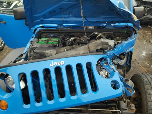 1J4AA2D13BL628095 - 2011 JEEP WRANGLER S BLUE photo 7