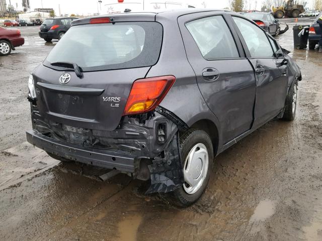 VNKKTUD37GA064382 - 2016 TOYOTA YARIS L CHARCOAL photo 4