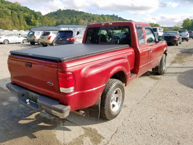 1FTYR14V6YPB30131 - 2000 FORD RANGER SUP RED photo 4