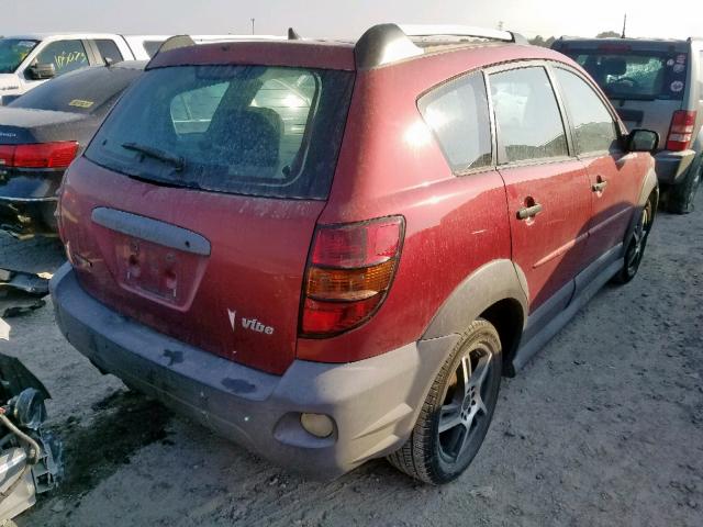 5Y2SL65857Z417010 - 2007 PONTIAC VIBE RED photo 4