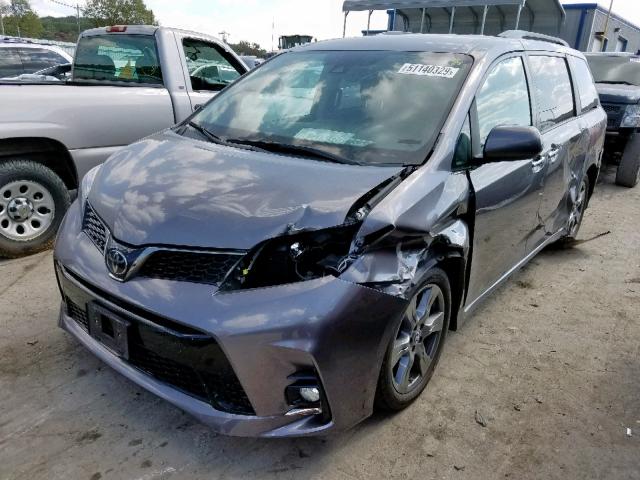 5TDXZ3DC5JS939752 - 2018 TOYOTA SIENNA SE CHARCOAL photo 2