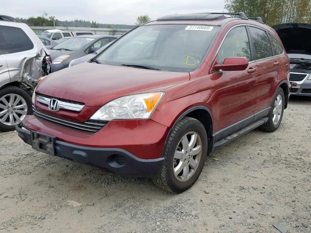 JHLRE487X9C002970 - 2009 HONDA CR-V EXL RED photo 2