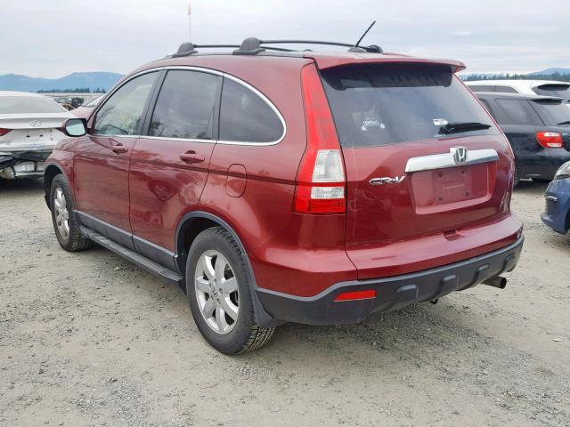 JHLRE487X9C002970 - 2009 HONDA CR-V EXL RED photo 3