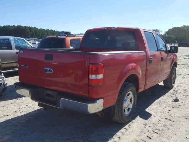 1FTRW12W65KE70171 - 2005 FORD F150 SUPER RED photo 4