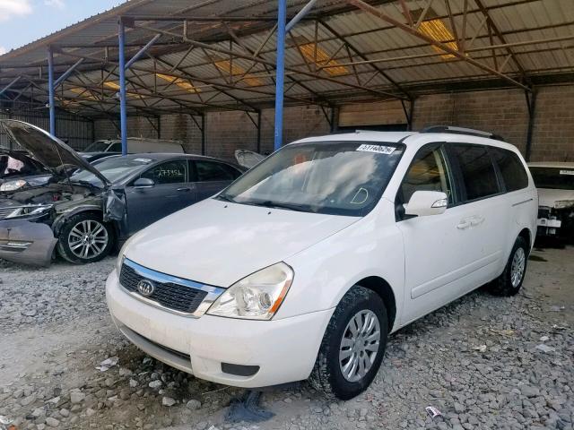 KNDMG4C72B6364501 - 2011 KIA SEDONA LX WHITE photo 2