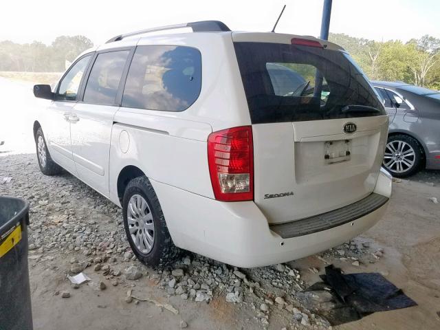 KNDMG4C72B6364501 - 2011 KIA SEDONA LX WHITE photo 3