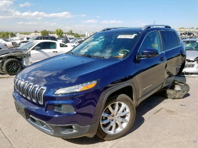 1C4PJMDS5EW210547 - 2014 JEEP CHEROKEE L BLUE photo 2