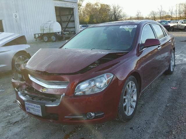 1G1ZE5EB9AF135887 - 2010 CHEVROLET MALIBU LTZ მუქწითელი ფოტო 2