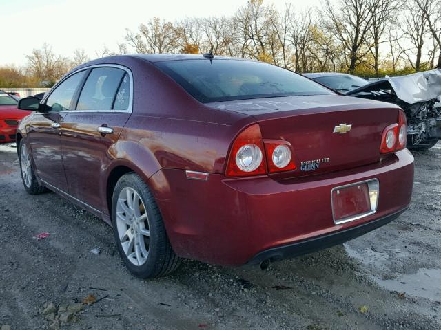 1G1ZE5EB9AF135887 - 2010 CHEVROLET MALIBU LTZ მუქწითელი ფოტო 3