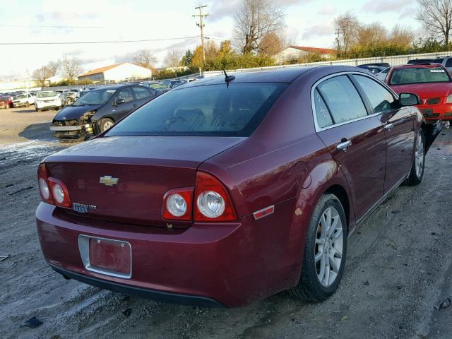 1G1ZE5EB9AF135887 - 2010 CHEVROLET MALIBU LTZ მუქწითელი ფოტო 4
