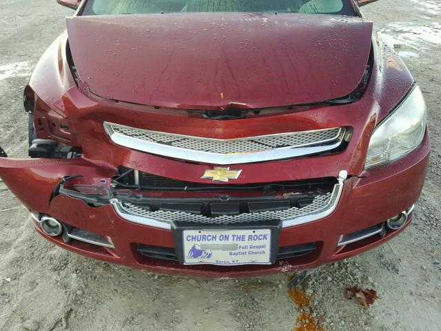 1G1ZE5EB9AF135887 - 2010 CHEVROLET MALIBU LTZ მუქწითელი ფოტო 7