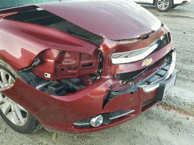 1G1ZE5EB9AF135887 - 2010 CHEVROLET MALIBU LTZ მუქწითელი ფოტო 9