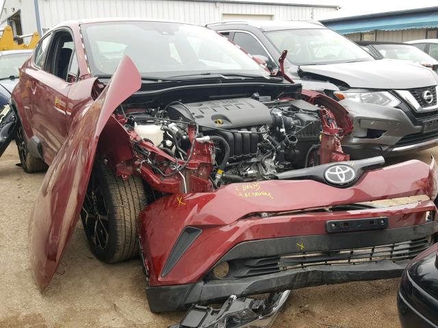 NMTKHMBX1JR026154 - 2018 TOYOTA C-HR XLE MAROON photo 1