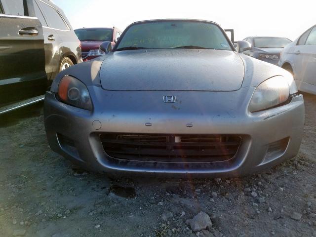 JHMAP1149YT007108 - 2000 HONDA S2000 SILVER photo 9