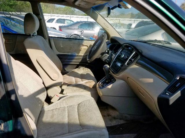 JTEHF21A510030211 - 2001 TOYOTA HIGHLANDER GREEN photo 5