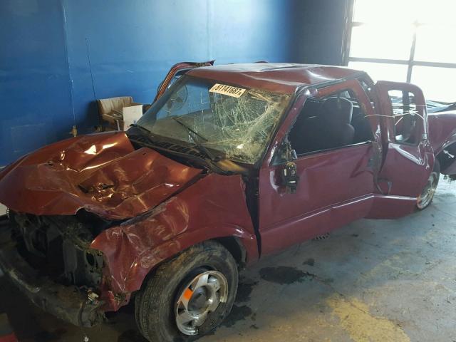 1GTCS19W618172749 - 2001 GMC SONOMA BURGUNDY photo 9