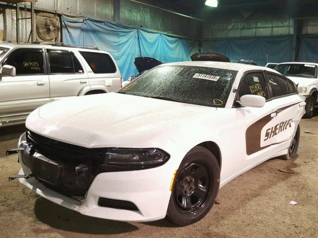 2C3CDXAT4FH827785 - 2015 DODGE CHARGER PO WHITE photo 2