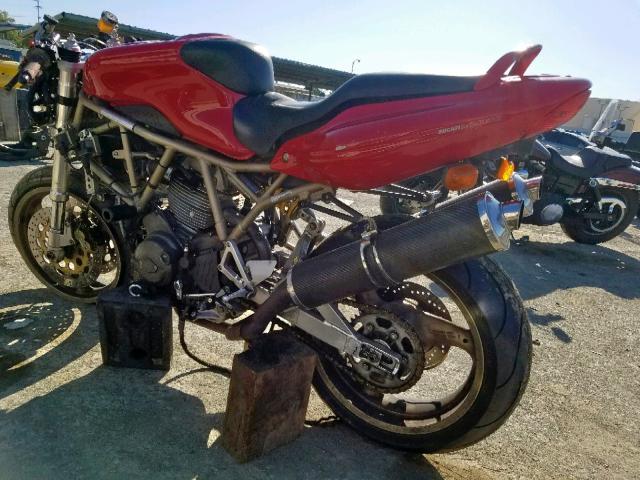 ZDM1LC4N8XB004822 - 1999 DUCATI 900 SS RED photo 3