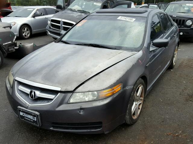 19UUA66255A065410 - 2005 ACURA TL GRAY photo 2