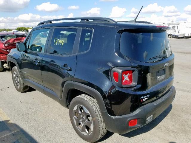 ZACCJBAB0HPE44877 - 2017 JEEP RENEGADE S BLACK photo 3