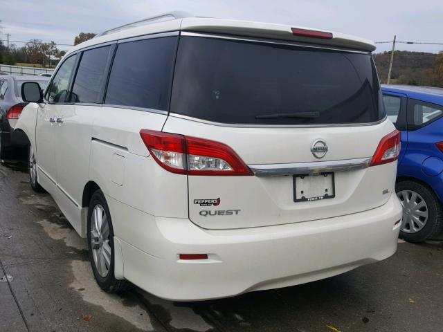 JN8AE2KP6D9060494 - 2013 NISSAN QUEST S WHITE photo 3