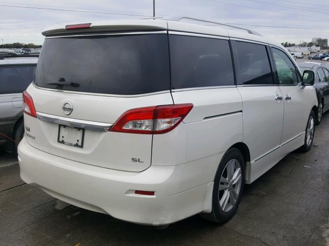 JN8AE2KP6D9060494 - 2013 NISSAN QUEST S WHITE photo 4