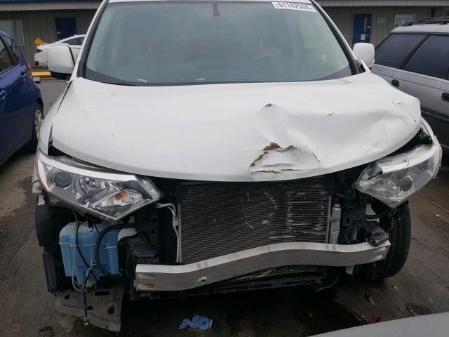 JN8AE2KP6D9060494 - 2013 NISSAN QUEST S WHITE photo 9