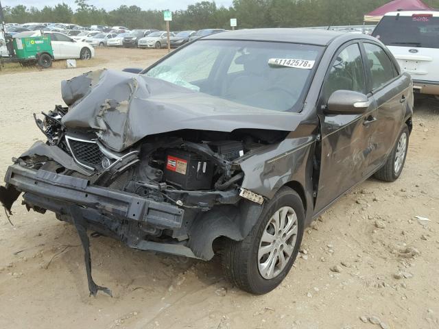 KNAFU4A29A5861569 - 2010 KIA FORTE EX GRAY photo 2