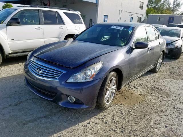 JN1CV6AR7AM252422 - 2010 INFINITI G37 BLUE photo 2