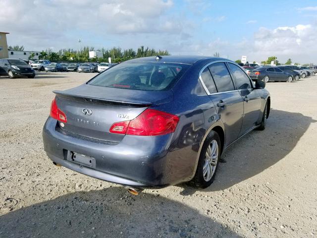 JN1CV6AR7AM252422 - 2010 INFINITI G37 BLUE photo 4