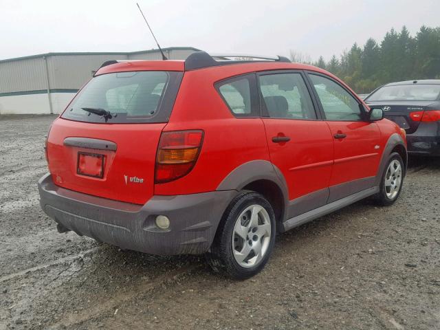 5Y2SL65876Z435412 - 2006 PONTIAC VIBE RED photo 4