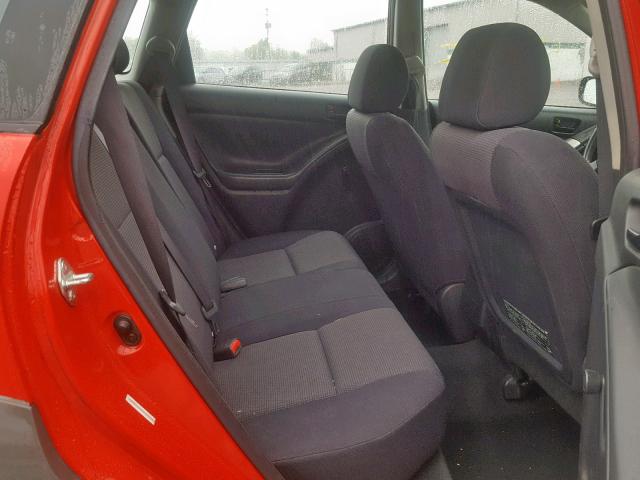 5Y2SL65876Z435412 - 2006 PONTIAC VIBE RED photo 6