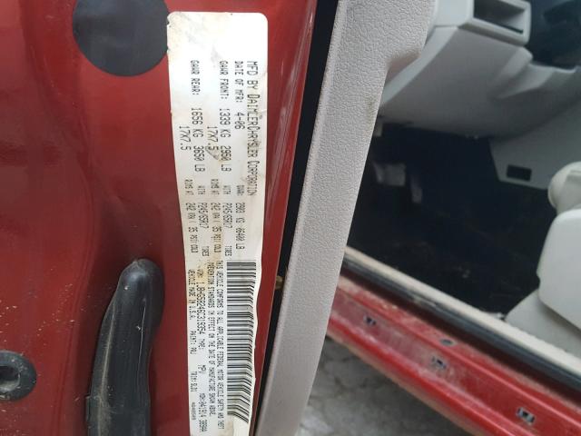 1J8HG58246C319354 - 2006 JEEP COMMANDER RED photo 10