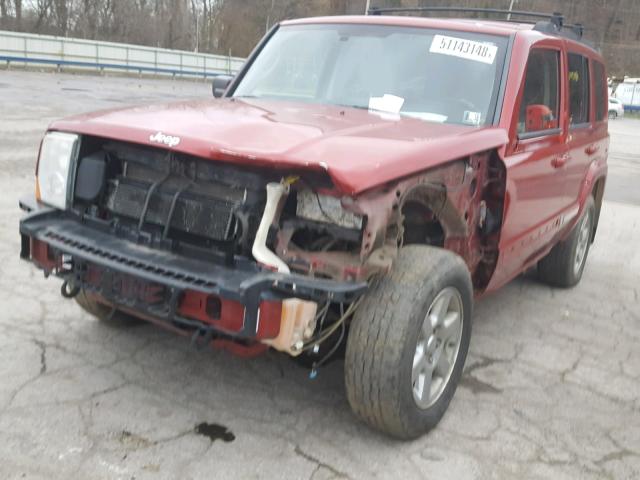 1J8HG58246C319354 - 2006 JEEP COMMANDER RED photo 2