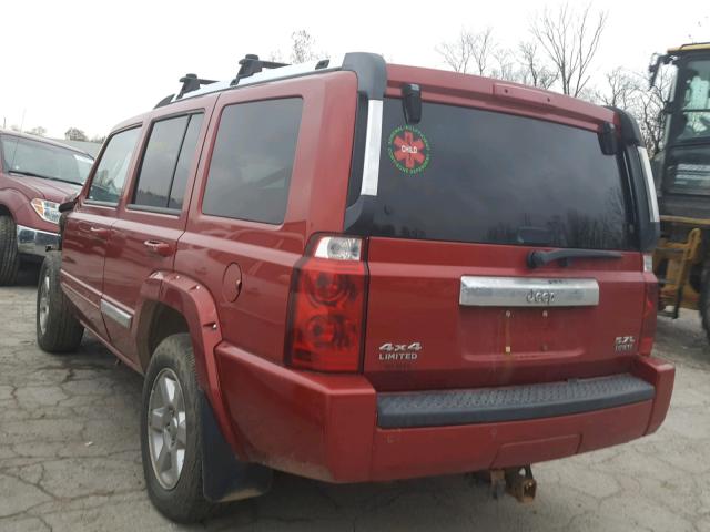 1J8HG58246C319354 - 2006 JEEP COMMANDER RED photo 3