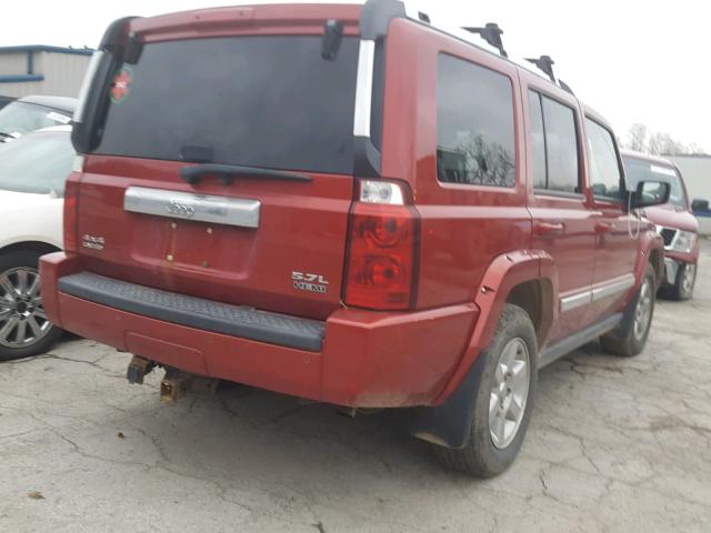 1J8HG58246C319354 - 2006 JEEP COMMANDER RED photo 4