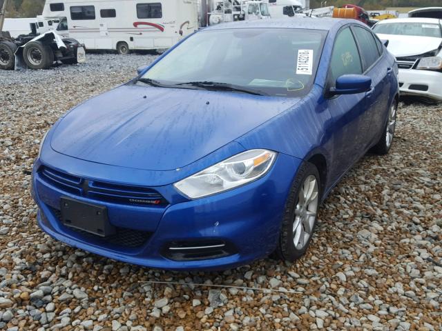 1C3CDFBAXDD214426 - 2013 DODGE DART SXT BLUE photo 2