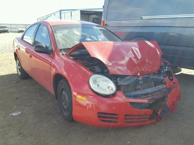 1B3ES26C93D138065 - 2003 DODGE NEON SE RED photo 1