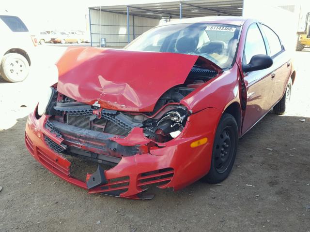 1B3ES26C93D138065 - 2003 DODGE NEON SE RED photo 2