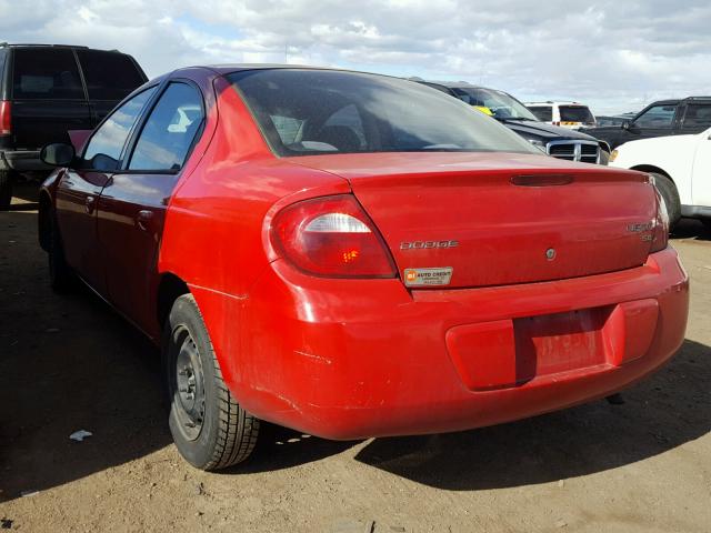 1B3ES26C93D138065 - 2003 DODGE NEON SE RED photo 3