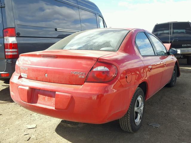 1B3ES26C93D138065 - 2003 DODGE NEON SE RED photo 4