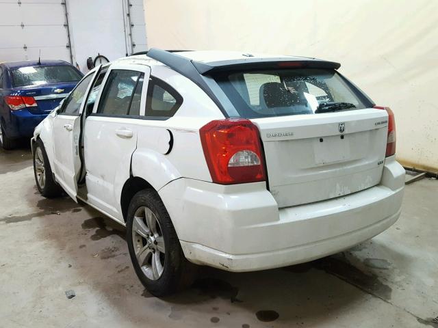 1B3CB4HA6AD541674 - 2010 DODGE CALIBER SX WHITE photo 3