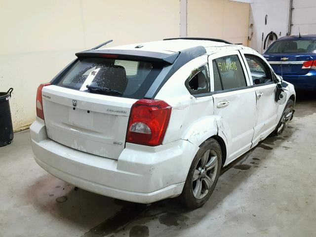 1B3CB4HA6AD541674 - 2010 DODGE CALIBER SX WHITE photo 4