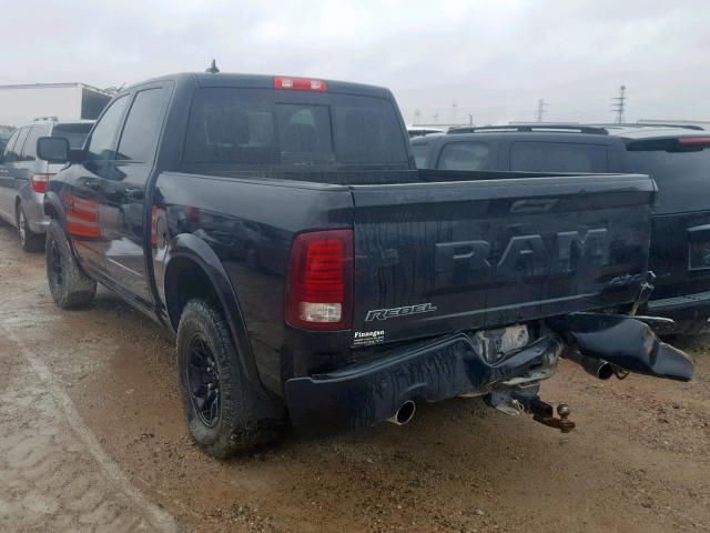 1C6RR7YT2HS810192 - 2017 RAM 1500 REBEL შავი ფოტო 3