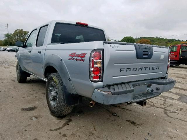 1N6ED27Y61C393081 - 2001 NISSAN FRONTIER C SILVER photo 3