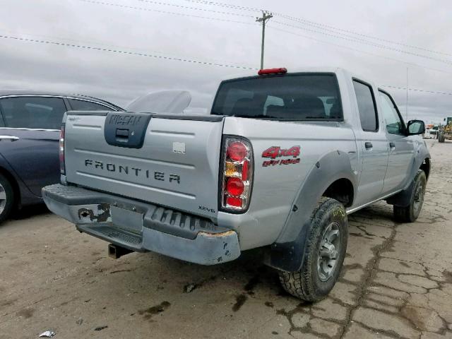 1N6ED27Y61C393081 - 2001 NISSAN FRONTIER C SILVER photo 4