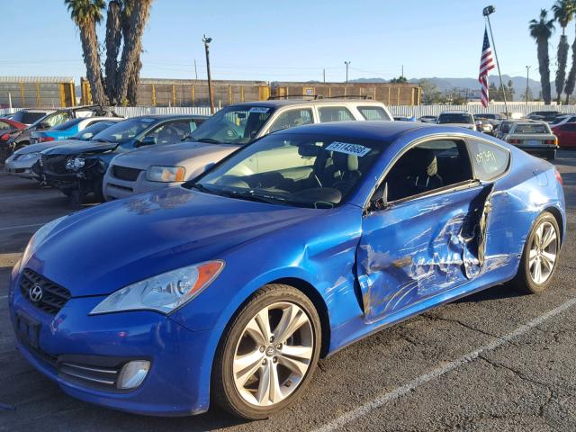 KMHHU6KH6BU064967 - 2011 HYUNDAI GENESIS CO BLUE photo 2