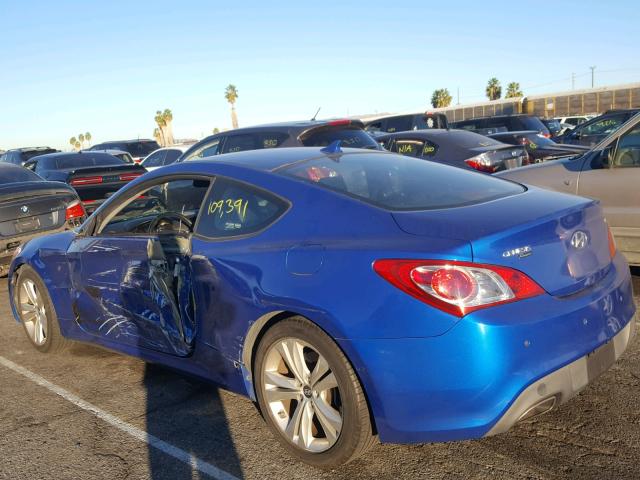 KMHHU6KH6BU064967 - 2011 HYUNDAI GENESIS CO BLUE photo 3