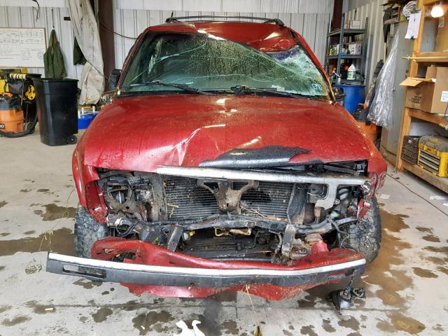 1GNDT13W3SK229057 - 1995 CHEVROLET BLAZER RED photo 9