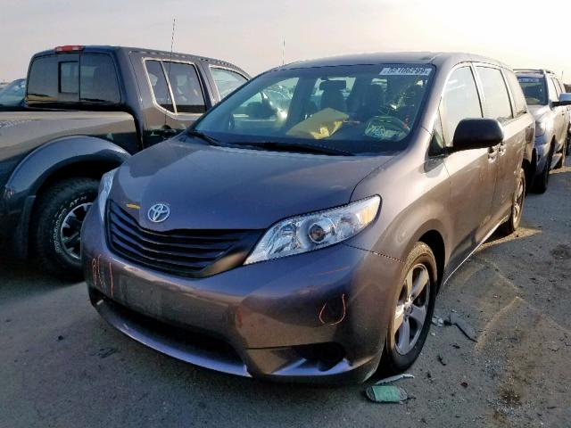 5TDZK3DC0DS327475 - 2013 TOYOTA SIENNA CHARCOAL photo 2